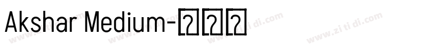 Akshar Medium字体转换